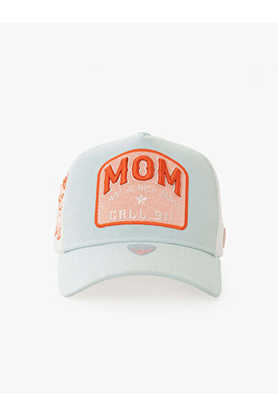 RustandRich Mint Green Women's Men's Hat - Motto Collection "Mom" - Trucker Hat