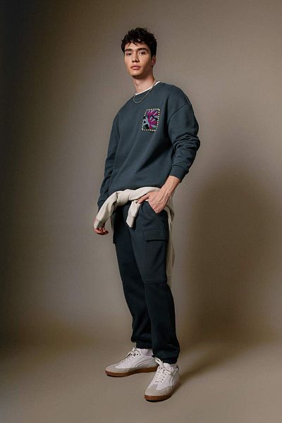 DeFacto Regular Fit Sweatpants with Flannel Pockets and Long Elastic Legs B4367Ax24Sp