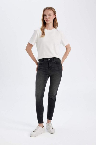 DeFacto Anna Skinny Fit Pantaloni lungi din denim cu talie înaltă și picioare înguste B4998AX24SP