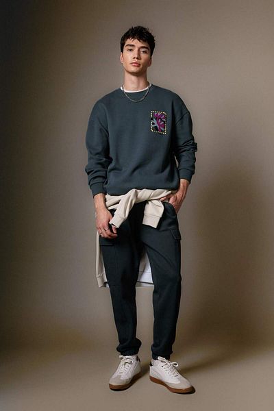 DeFacto Regular Fit Sweatpants with Flannel Pockets and Long Elastic Legs B4367Ax24Sp