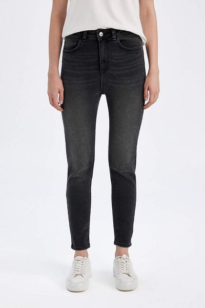 DeFacto Anna Skinny Fit Pantaloni lungi din denim cu talie înaltă și picioare înguste B4998AX24SP