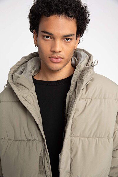 DeFacto Şişme Mont Kapüşonlu Fermuarlı Çift Cepli A2540AX23WN