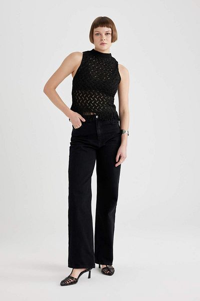 DeFacto Tricou ajurat cu decolteu relaxat C0786AX23WN