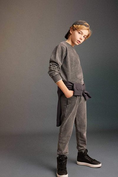 DeFacto Boy's Jogger Waist Lace-Up Elastic Leg Pocket Sweatpants C0401A823Cw