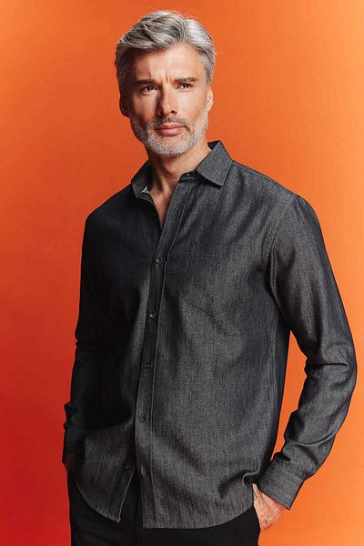 DeFacto Regular Fit Jean Long Sleeve Shirt B1878Ax23Au