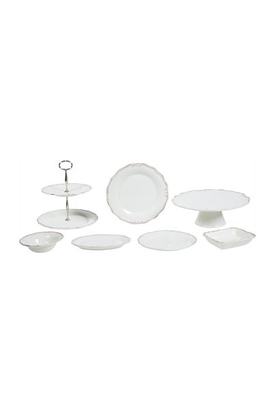 Mudo Home Ekru Cake Plate 20cm