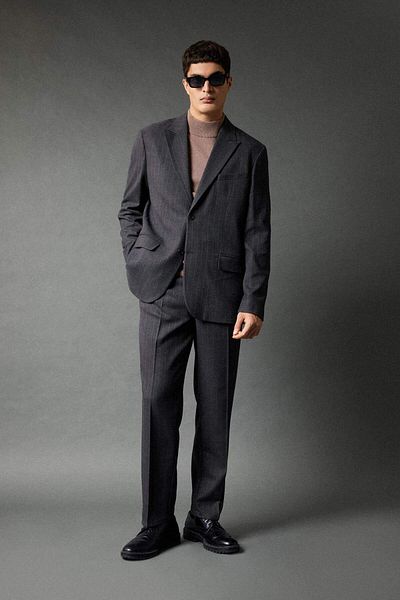DeFacto Straight Fit Pants Regular Fit Regular Waist Stretching in All Directions Pipe Leg B9494Ax23Wn
