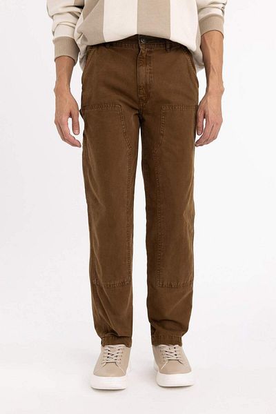 DeFacto Gabardine Trousers Wide Leg Straight Leg with Pockets B9365Ax23Wn