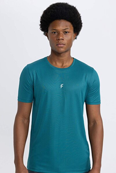 DeFacto DeFactoFit Slim Fit Slim Fit Crew Neck με εμπριμέ αθλητικό κοντομάνικο μπλουζάκι X6142AZ23AU