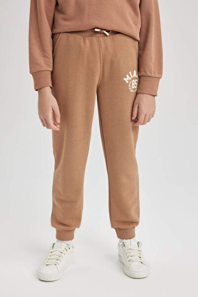 DeFacto Αγόρι με εμπριμέ μέση με κορδόνια ελαστικό πόδι με τσέπες Jogger Sweatpants B8929A823CW