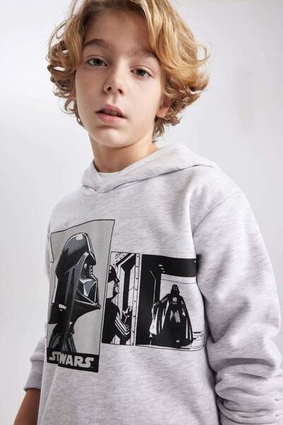 DeFacto Erkek Çocuk Star Wars Kapüşonlu Sweatshirt Y0134A623WN