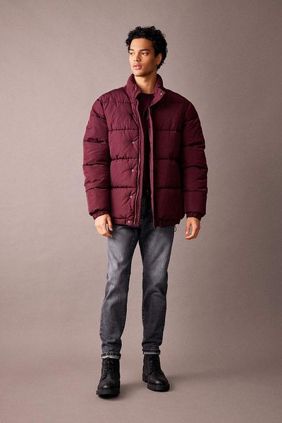 DeFacto Stand Collar Puffer Jacket with Zipper and Snap Pocket A2519Ax23Wn