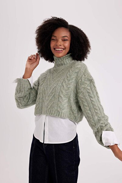 DeFacto Half Turtleneck Knitwear Sweater B5443Ax23Wn