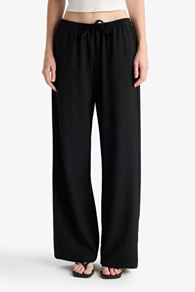 DeFacto Coool Wide Leg Geniş Bol Paça Pantolon Beli Lastikli Bağcıklı Cepli C1428AX23WN