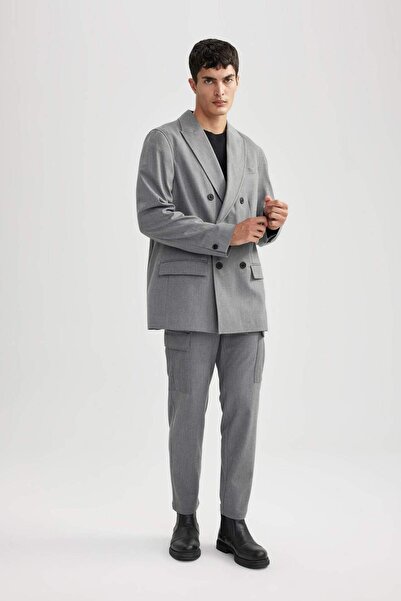 DeFacto Jogger Pantolon Kargo Cepli Beli Lastikli Her Yöne Esneyen Cepli Düz Paça A8019AX23AU