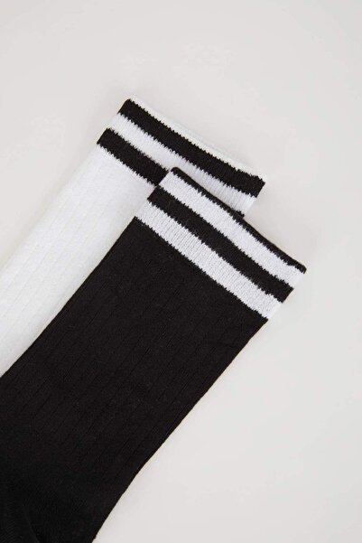 DeFacto Мъжки безшевни дълги чорапи от бамбук, 2 чифта A6066AXNS