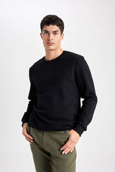 DeFacto Základní mikina Regular Fit Crew s dlouhým rukávem U5847AZ23AU