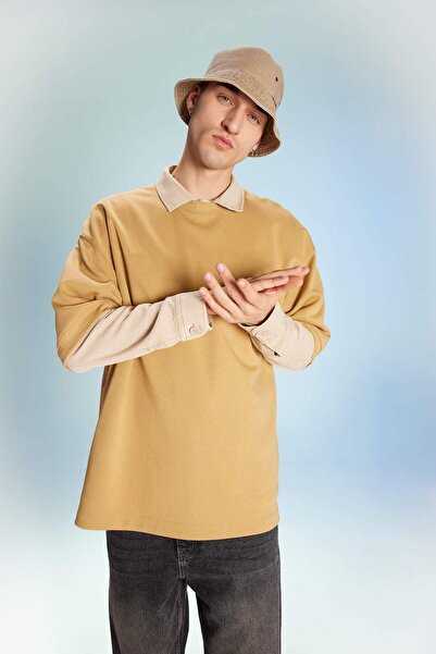 DeFacto Loose Fit Bisiklet Yaka Kısa Kollu Ağır Kumaş Basic Düz Tişört B4844AX23WN