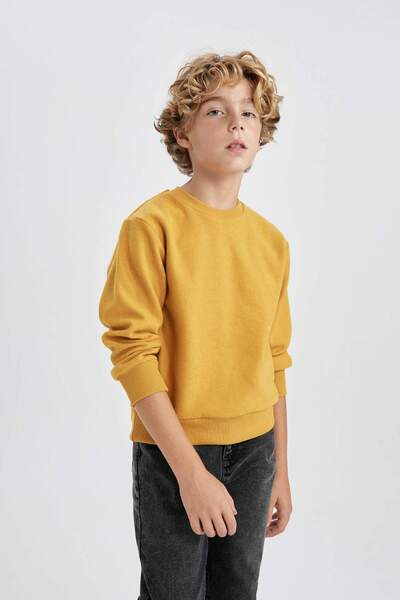 DeFacto Αγόρι Crew Neck Σαλανίκα Υφασμάτινο Φούτερ B4400A823WN