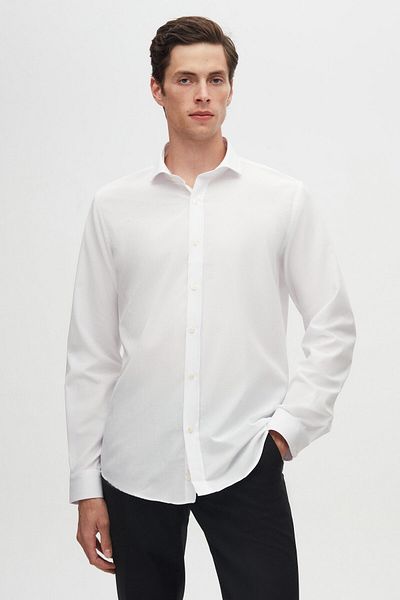 D'S Damat Ds Groom Slim Fit White Classic Tie Tie Long Sleeve Easy-Iron Shirt