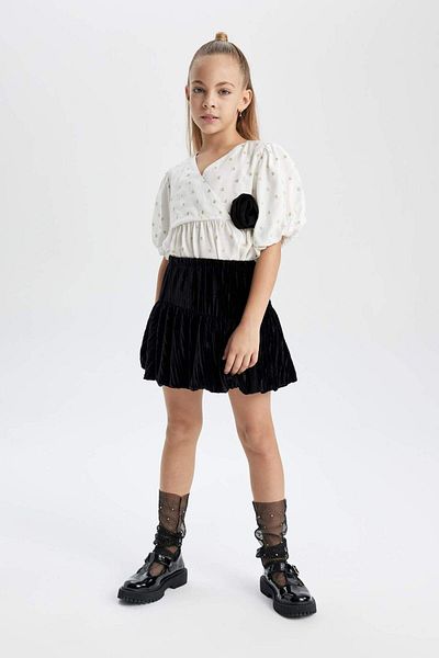 DeFacto Girl's Velur Skirt B3871A823Wn