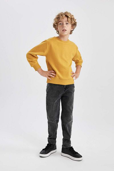 DeFacto Αγόρι Crew Neck Σαλανίκα Υφασμάτινο Φούτερ B4400A823WN
