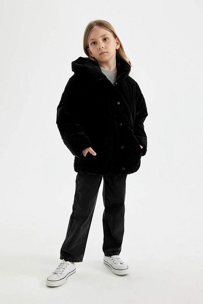 DeFacto Girls' Water Repellent Hooded down Jacket A0839A823Au