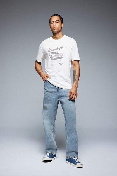 DeFacto Baggy Fit Wide Fit Talie normală Pantaloni largi din denim lavabil B3926AX23AU