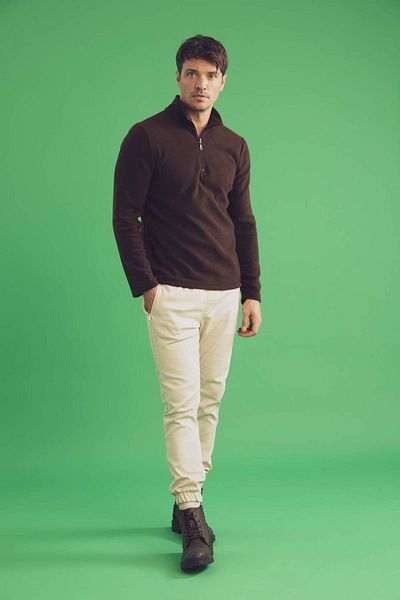 DeFacto Regular Fit Stand Collar Fleece Sweatshirt Y3996Az23Au