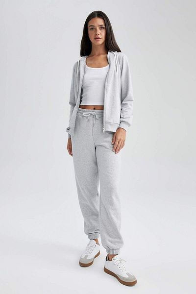 DeFacto Regular Fit Hooded Thin Sweatshirt Fabric Cardigan