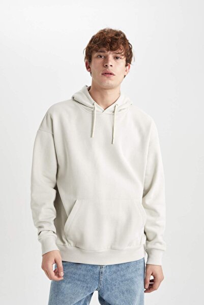 DeFacto Oversize Fit Hooded Basic Sweatshirt X8287Az23Au