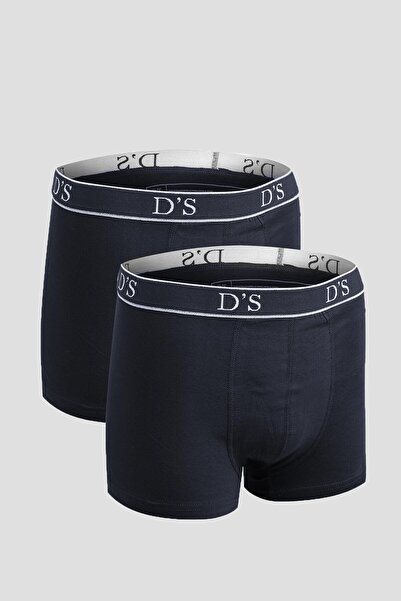 D'S Damat Ds Damat Navy Blue 100% Cotton 2-Piece Athlete Boxer Set