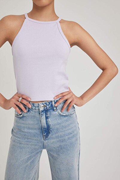 DeFacto Coool Fitted Halter Yaka Ribana Basic Düz Atlet Y8507AZ23SM