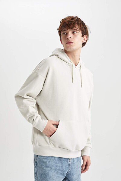 DeFacto Oversize Fit Hooded Basic Sweatshirt X8287Az23Au