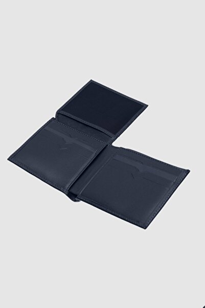 D'S Damat Ds Damat Синій шкіряний гаманець у коробці