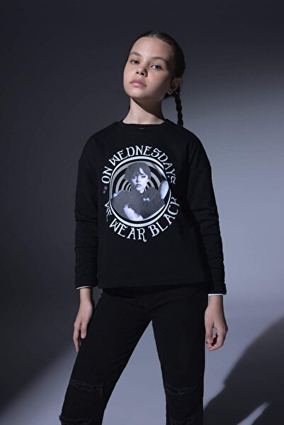 DeFacto Κοριτσίστικο μπλουζάκι με μακρυμάνικο λαιμόκοψη μεγάλου μεγέθους Wedn...