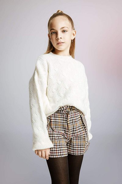 DeFacto Girl's Crew Neck Knitwear Sweater B2981A823Wn