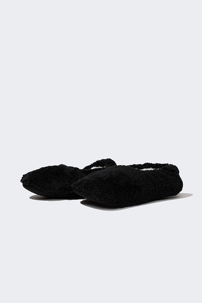 DeFacto Men's Flat Sole Plush Home Shoes S0092Az23Wn