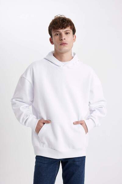 DeFacto Оверсайз кенгуру с качулка и джобове, мека подплата Basic Sweatshirt Y1237AZ23AU