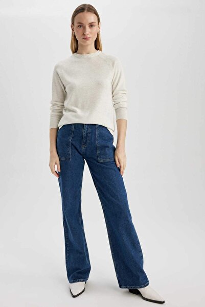 DeFacto Regular Fit Crew Neck Basic Sweater I6913Az23Wn