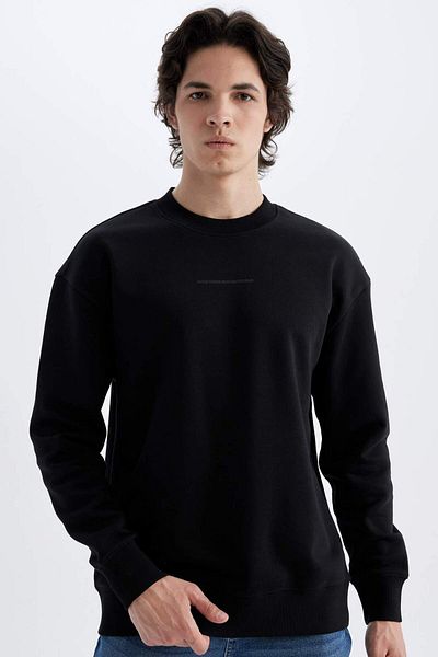 DeFacto Boxy Fit Crew Neck Printed Sweatshirt X8282Az23Au