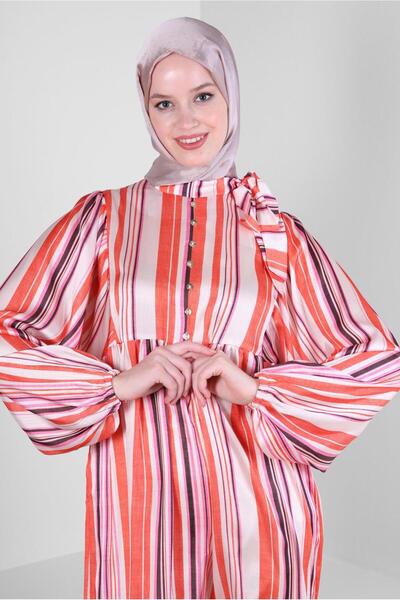 Alvina ALVINA 8129 Model Gradient Shawl with Janjan