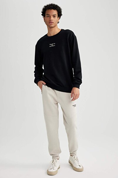 DeFacto Regular Fit Sweatpants Zipper Pocket Waist Lace-Up Elastic Leg Y5511Az23Au