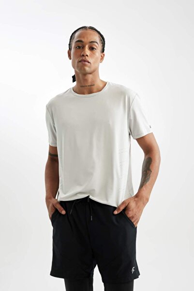 DeFacto DeFactoFit Slim Fit Dar Kesim Beli Bağcıklı Cepli Sporcu Dokuma Şort A9124AX23AU