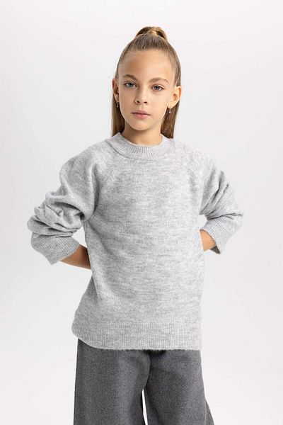 DeFacto Pulover pentru fete cu gât crew A2294A823WN
