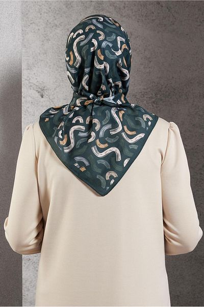 Alvina Alvina Patterned Scarf 8504 - Slimmed and Cut Detail