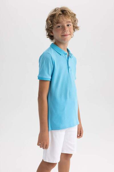 DeFacto Chlapecké tričko Pique Basic Plain Polo s krátkým rukávem B0668A8NS