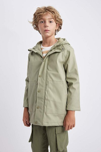 DeFacto Boy's Water Repellent Hooded Raincoat A2526A823Au