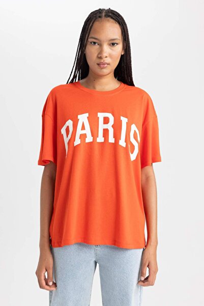 DeFacto Oversize Wide Fit Crew Neck Short Sleeve T-Shirt B0661Axns