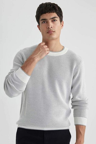 DeFacto Standard Fit Regular Cut Crew Neck Sweater Sweater B0923Ax23Wn